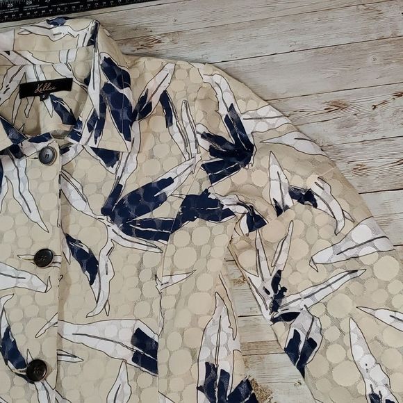 Kellee Blazer Jacket Wire Adjustable Collar Cruisewear Vibe Tropical‎ Small - Picture 3 of 9